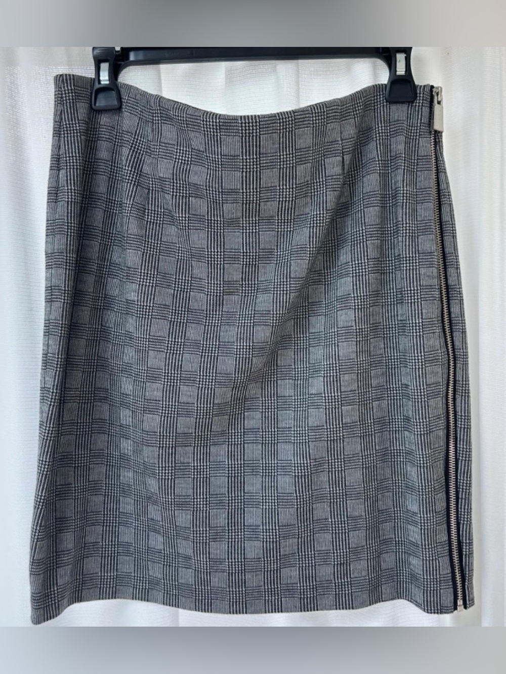 Vince Camuto Gray Plaid Mini Skirt